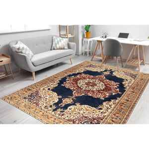 Vintage Pattern Printed <b>Rug</b>: Floral Style, Red, <b>Tribal</b>, Turkish, Dining Room,Goblen <b>Rug</b> - Product Image 1