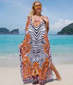 คุณภาพสูงออกแบบได้ตามต้องการแฟชั่นย้อนยุคของผู้หญิงพิมพ์ลายดิจิตอลผ้าวิสคอสเซ็กซี่เปิดไหล่ข้างเดียวแขนยาวหลวมซักได้อย่างเป็นธรรมชาติ - Product Image 4