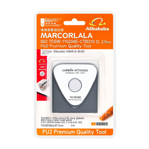 ISO TCGW 110204E-CTB310 D. 2.9mm Inserto de Torneado Plateado-Negro PU2 Herramienta de Calidad Premium - Product Image 2