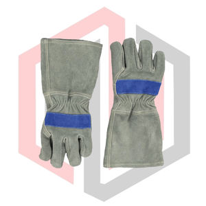 Welding <b>Gloves</b> Leather Flame Retardant <b>Waterproof</b> Breathable Heat Resistant Flexible Firefighting Safety <b>Gloves</b> Knit Wrist Cuff - Product Image 4