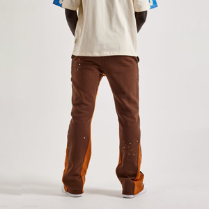 Modern Style Flared Panel Sweatpants 100% Cotton Thick Fleece 300gsm High Quality Jogger Blank Sweat-Pants with Pocket For Men - Product Image 4