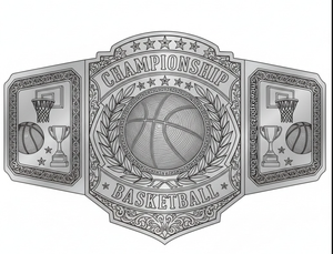 Ceinture de championnat de basketball personnalisée haut de gamme pour les tournois, ceinture de basketball directement de l'usine - Product Image 3