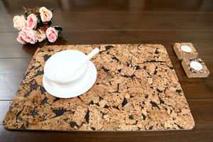 Calidad moderna, 18x12 pulgadas, corcho de oliva, mantel abstracto, forma rectangular, resistente a las manchas para el hogar, hotel u oficina - Product Image 2