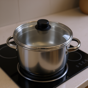 Tapa de Vidrio Cromada Pulida de 28 cm para Ollas Pyrex, Modelo B28CL00 7046 - Product Image 3