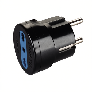 Adaptador de Enchufe Eléctrico Negro 1R PP0451 1S, Estándar Italiano, Bidireccional 2P+T 10/16A, Categoría de Otros Conectores - Product Image 3