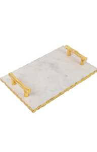 Tabla de Queso Decorativa Moderna de Madera Grande con Diseño de Orquídea, Cuchillo de Alta Demanda, Mango Dorado, Bloque de Cortar de Mármol Blanco, Apto para Lavavajillas - Product Image 1