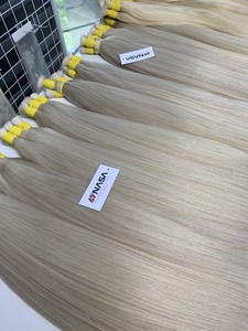 Venta al por mayor 30 pulgadas doble dibujado vietnamita Remy Virgen extensiones de cabello humano 100g colores claros a granel - Product Image 5