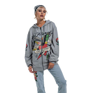 Sudadera con Capucha Personalizada para Mujer, Invierno, Ecológica, Transpirable, Ligera, con Cierre Frontal, Logotipo, 100% Algodón, Bolsillos, Mangas Largas - Product Image 1