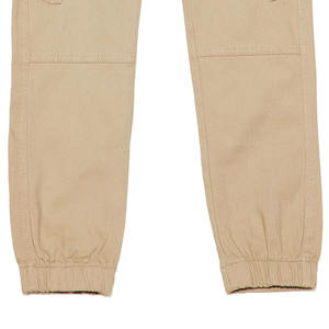 Pantalones Cargo con bolsillos y cordón Tela de algodón duradera Suave Transpirable Cómodo Cintura ajustable Múltiples con bolsillos - Product Image 3