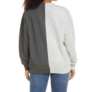 Última llegada mujer sudadera manga larga único Color sólido peso pesado cuello redondo ajuste relajado sudadera de gran tamaño para mujer - Product Image 2