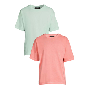 Camisetas de manga corta sueltas y transpirables vintage, camiseta de talla grande con cuello redondo y degradado ligero para hombre - Product Image 1