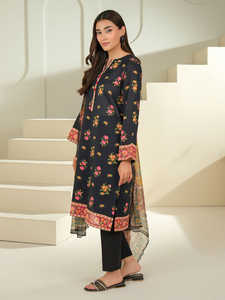 Nouvel ensemble 3 pièces Shalwar Kameez Dupatta pour femme, très demandé, en tissu lawn respirant, séchage rapide, léger, style indien/pakistanais - Product Image 3