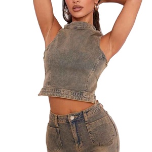 Innovación, Nueva Colección, Texturas Atrevidas y Acabados Artísticos, Venta al por Mayor, Diseño Personalizado, Tops de Mezclilla para Mujer - Product Image 1