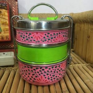 Boîte à déjeuner King international design, porte-partout en tiffany, boîte à déjeuner en acier inoxydable 2/3/couche chaude provenant de l'inde - Product Image 2