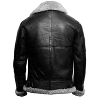 Veste d'hiver pour homme en cuir véritable, style streetwear, doublée de fausse fourrure, épaisse, décontractée, type pilote, chaude, respirante, coupe-vent, chauffante, grande taille