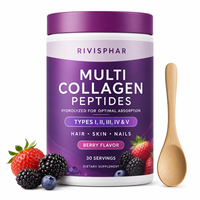 Poudre de peptides multi-collagène à haute teneur en protéines, saveur baies, pour cheveux, peau et ongles – Complément beauté efficace pour adultes, instantané