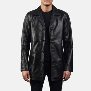 Wholesale Custom Printed Men's Long Sleeve Leather Jackets <b>Stand</b> Collar Breathable Eco-Friendly Lightweight New Design for - Product Image 6