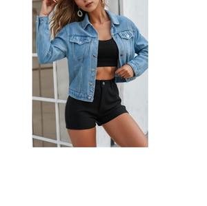 Vestes en jean pour femmes à prix de gros de haute qualité Veste d'extérieur en jean décontractée Veste en jean surdimensionnée à boutons de BD - Product Image 6