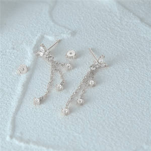 <span class=keywords><strong>Roxi</strong></span> תכשיטי יוקרה <span class=keywords><strong>roxi</strong></span> s925 פרפר עגיל שרשרת ארוכה ציצית ציצית משובצת זהב 18 קראט בציפוי 5a זירקון עגילי מתנות - Product Image 3