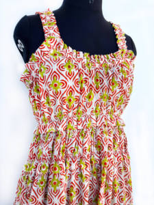 Vestido largo de estilo bohemio de algodón puro para mujer hecho a mano indio verano sin mangas ecológico y lavable - Product Image 2