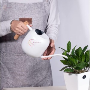 บัวรดน้ำสแตนเลสสำหรับสวนในบ้านดีไซน์หรูหราอุปกรณ์เคลือบผงสีขาวทรงกลม - Product Image 2