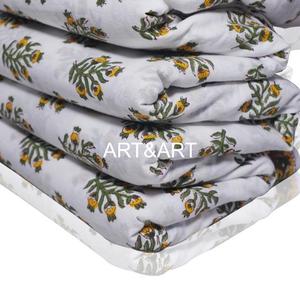 India Voile Cotton Hand Block Print Fabric Natural <b>Colour</b> Soft Shirting Dressmaking Fabric for Home Textiles Weddings Nonwoven - Product Image 5