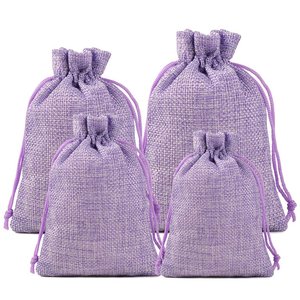 Petits sacs cadeaux sacs en toile de jute avec cordon de serrage sacs de jute réutilisables pour les faveurs de fête de mariage d'anniversaire, Halloween, OEM de Noël - Product Image 1
