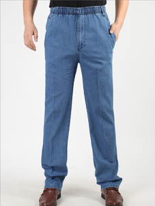 Vente chaude Jeans Denim Pantalon pour Hommes Stretch Respirant Droite Léger Tricot Spandex Coton Hommes Pantalon D'extérieur - Product Image 6