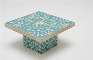 À la mode Bone Inlay Carré Gâteau Stand À La Main Accent Table Artisanat Maison Écologique Taille Personnalisée pour Salon Maison Restaurant - Product Image 5