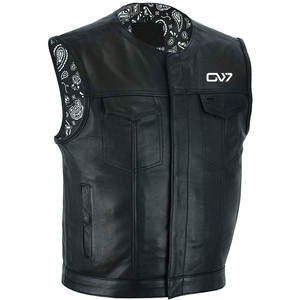 Elegante Chaleco de cuero para hombres Prendas de abrigo de cuero real para motociclistas Diseño clásico con acabado duradero - Product Image 3