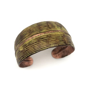 Gran oferta, pulsera de fantasía en espiral cuadrada de pátina famosa, piedra de toque 2024 hecha a mano, brazalete de hoja de cobre oxidado Vintage para mujer - Product Image 2