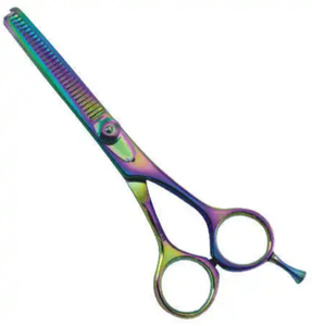 Prix ajustables Vente premium Ciseaux amincissants multicolores Ciseaux de coupe de cheveux en acier inoxydable de qualité pure - Product Image 5