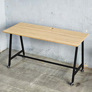 โต๊ะทำงานเคลื่อนที่ FOS Minimalist ขนาด 140x60 ซม. ขาเหล็ก ไม้เมลามีน พร้อมระบบ FOS002 สำหรับเฟอร์นิเจอร์โฮมออฟฟิศ - Product Image 4