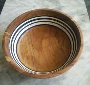 Handcrafted Eco-Friendly <b>Wooden</b> <b>Resin</b> Luxury Serving Bowl with Natural Burl Wood Purple Epoxy Inlay <b>for</b> Party Dining <b>Table</b> Gift - Product Image 5