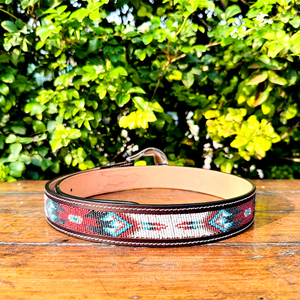 Rodeo Style américain fait à la main Western perlé ceinture en cuir de vache pleine fleur en cuir véritable couleur noire robuste personnalisé - Product Image 3