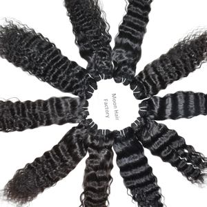 Extensions de cheveux humains d'Inde du Sud, bouclées, vendues par le fournisseur, aspect naturel, double trame, extensions Remy à vendre - Product Image 1