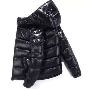 Manufacturer Full Zipped Shiny RED Nylon Winter <b>Padded</b> <b>Cotton</b> Custom Puffer Down Jacket - Product Image 5