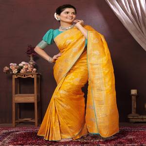 Sari de seda Dola de diseñador con precio directo de fábrica Rich Zari Work - Product Image 1