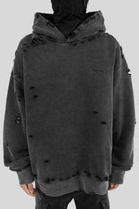 Custom Distressed Hoodie <b>for</b> Causal Wear Color <b>Top</b> Quality <b>Men's</b> Fashionable <b>Thermal</b> Hoodies - Product Image 4