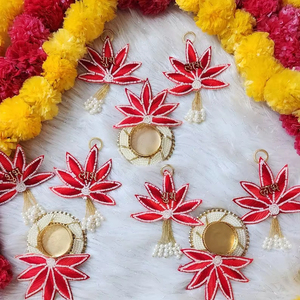 Shubh-Labh Traditional Diwali and Indian Wedding Decor Handmade Hanging T <b>Light</b> Mandir for Housewarming and Haldi Ceremony - Product Image 2