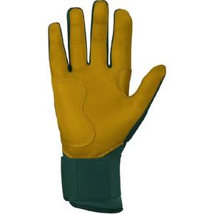 Guantes de Bateo de Béisbol de Cuero de Oveja de Alta Calidad, Color Verde, Diseño de Logotipo Personalizado, Duraderos, Profesionales, Cierre de Hebilla para Mano Izquierda - Product Image 4