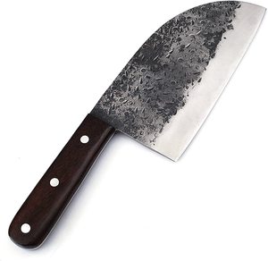 Cuchillo de Chef hecho a mano, diseño serbio Tang completo, hoja de acero de Damasco, cuchilla forjada para uso en la cocina, corte de carnicero - Product Image 3