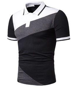 Camisas Polo Casuales de Punto de Manga Corta de Color Sólido de Venta Directa de Verano para Hombre, Camisa Polo de Moda con Bolsillo - Product Image 1