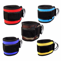 Nouvelle Sangle de Cheville Professionnelle Souple en Spandex et Nylon, Antidérapante et Réglable, avec Double Anneau en D, pour Entraînement Quotidien des Jambes en Salle de Sport, Unisexe