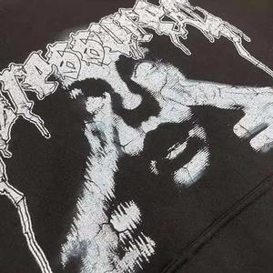 Service OEM Sweat à capuche pour homme de haute qualité Sweat-shirt avec logo personnalisé lavé à l'acide avec imprimé bouffant respirant 100% coton Automne - Product Image 5