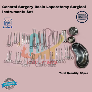 ชุดเครื่องมือผ่าตัดทั่วไปพื้นฐานแบบเปิดหน้าท้อง OldMed Instruments รุ่นใหม่ 108 ชิ้น ระดับ Class I ผลิตจากสแตนเลสเกรดทางการแพทย์ ใช้งานด้วยมือ - Product Image 2