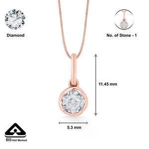 Collar con Colgante de Diamantes en Forma de Círculo de Luz de Luna - Product Image 6