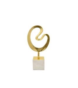 Nouvelle arrivée, sculpture moderne en aluminium doré fantaisie, faite à la main, pour le salon, décoration de voyage, Inde 2025 - Product Image 1