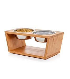 Soporte elevado para cuencos para perros-Cuenco elevado para perros de 7 "para perros medianos. Comedero para mascotas con cuatro cuencos de acero inoxidable - Product Image 5