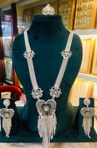 Dubai clásico diamante circón perla aleación boda aniversario joyería regalo mujer collar cadena moda cadenas collares - Product Image 3